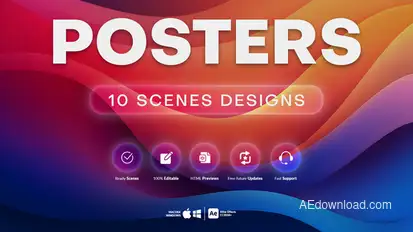 10 Posters Scenes broadcast-packages template preview