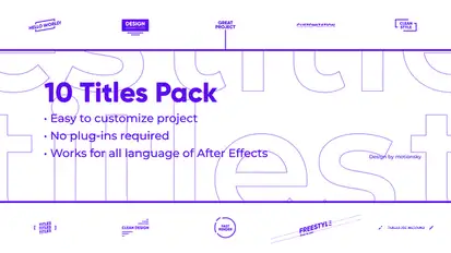 10 Quaint Titles Pack | After Effects Titles template preview