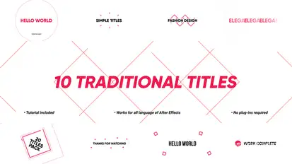10 Traditional Titles | After Effects Titles template preview