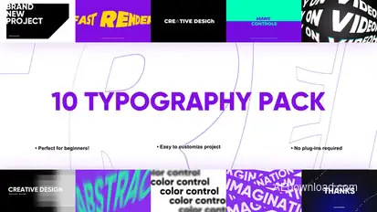10 Trendy Typography Pack | After Effects Titles template preview