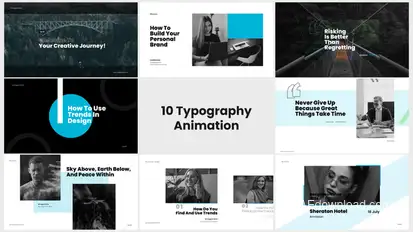 10 Typography Animation Titles template preview