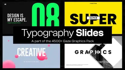 10 Typography Slides I broadcast-packages template preview