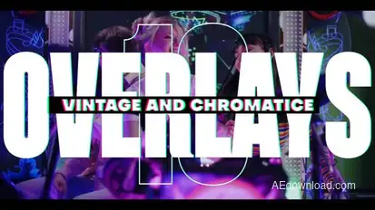 10 Vintage and Chromatic Overlays Elements template preview