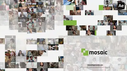 10 WideScreen Mosaic Logo Reveals Logo Stings template preview