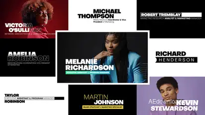 100 Animated Lower Thirds Titles template preview