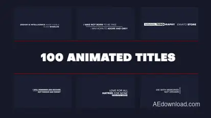 100 Animated Titles Titles template preview