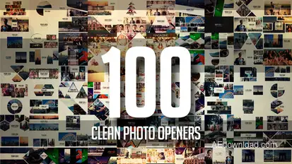100 Clean Photo Openers - Logo Reveal Pack Openers template preview