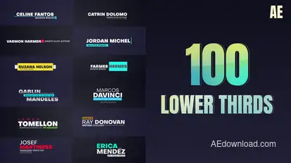 100 LowerThirds Titles template preview