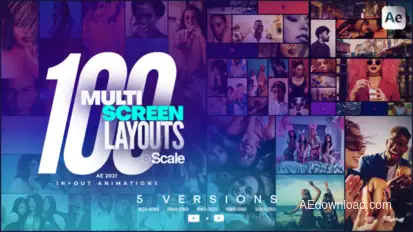 100 Multi-Screen Layouts // Scale broadcast-packages template preview