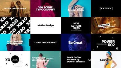 100 Typography Package 2 Titles template preview