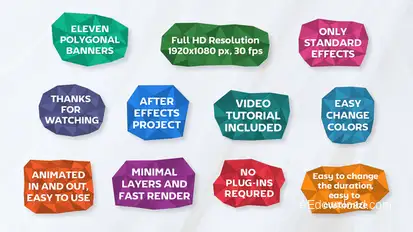11 Polygonal Banners Titles template preview