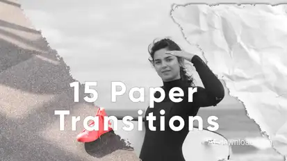 15 Paper Transitions Video Displays template preview