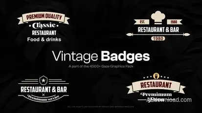 15 Vintage Badges Elements template preview
