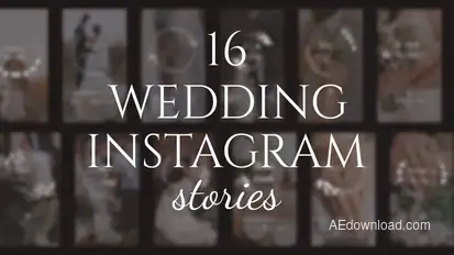 16 Wedding Instagram Stories broadcast-packages template preview