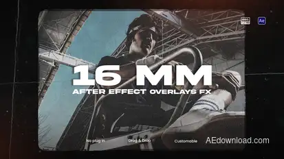 16mm Film Overlay Effect Elements template preview