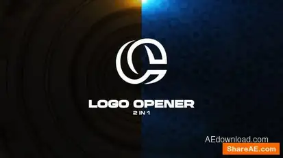 2 in 1 Technology Logo Opener Openers template preview