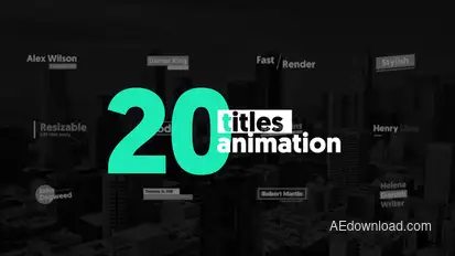 20 Animated Titles Titles template preview