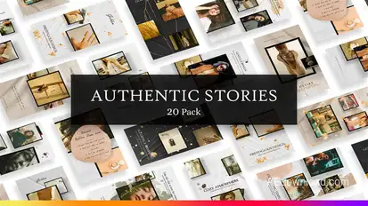 20 Authentic Instagram Stories Reels broadcast-packages template preview