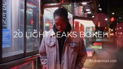 20 Bokeh Light Leaks Overlays Elements template preview