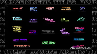 Bounce Gradient Titles Titles template preview
