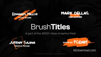 20 Brush Titles Titles template preview