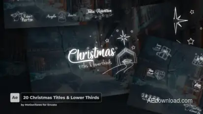 20 Christmas Titles & Lower Thirds  AE Titles template preview