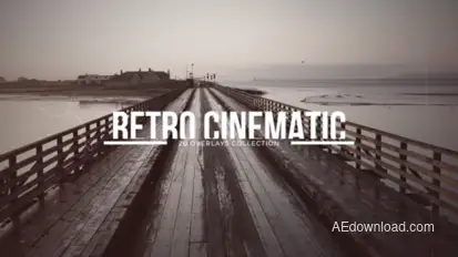20 Cinematic Retro Overlays Elements template preview