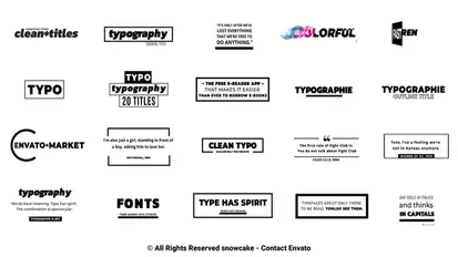 20 Clean Minimal Titles Titles template preview