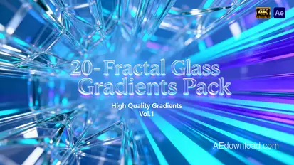 20-Fractal Glass Gradients Background Pack Elements template preview