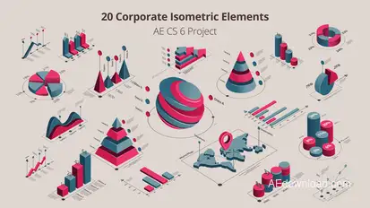 20 Isometric Corporated Elements Elements template preview