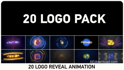 20 Energy Neon Logo Pack Logo Stings template preview
