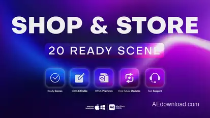 20 Shop and Store Scenes broadcast-packages template preview