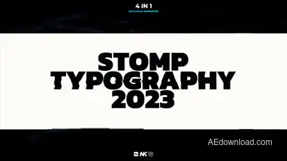 2023 Stomp Typography Product Promo template preview