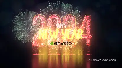 2024 Happy New Year Logo Stings template preview