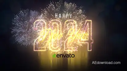 2024 Happy New Year V2 Logo Stings template preview