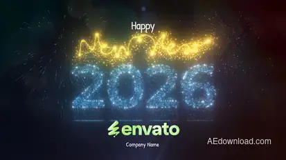 Happy New Year 2026 Logo Stings template preview