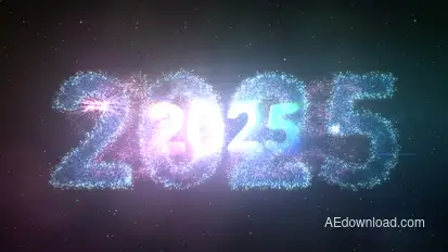 2025 New Year Intro Logo Stings template preview