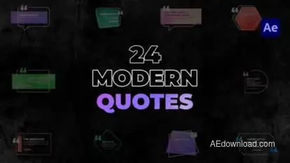 24 Modern Quotes Titles Titles template preview