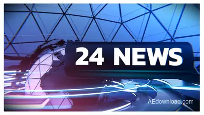 24 News Opener broadcast-packages template preview