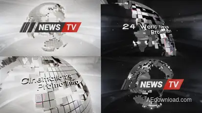 24 World News Intro broadcast-packages template preview