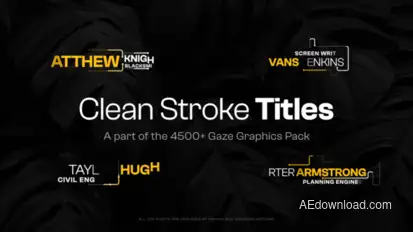25 Clean Stroke Titles Titles template preview