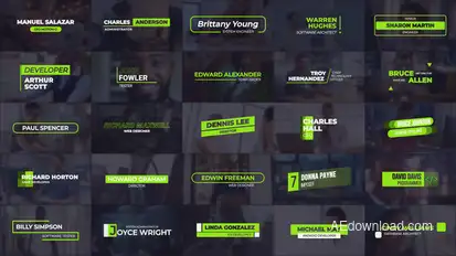 25 Lower Thirds Elements template preview