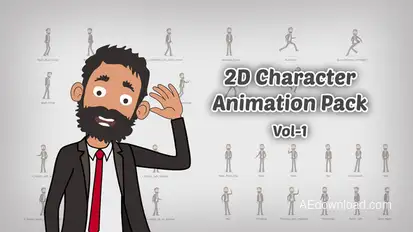 2D Character Animation Pack Vol 1 Product Promo template preview
