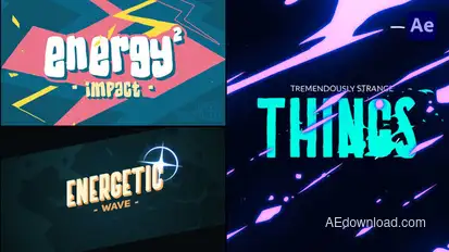 2D Energy Text Logo Opener [After Effects] Titles template preview