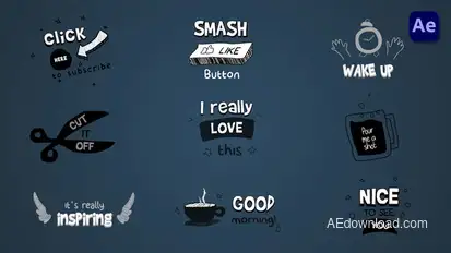 2D Scribble Sketch titles [After Effects] Titles template preview