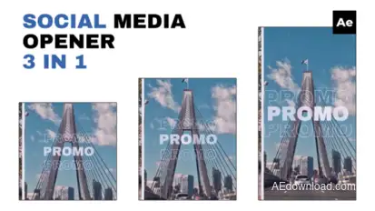 3 in 1 Social Media Opener /Ae Openers template preview