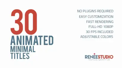 30 Animated Minimal Titles Titles template preview