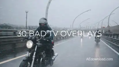 30 Bad TV Overlays Elements template preview