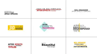 30 Universal Titles Titles template preview