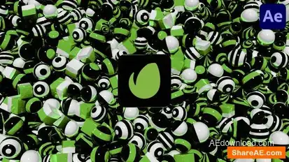 3D Abstract Shapes Logo | After Effects Logo Stings template preview